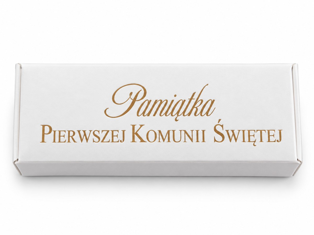 Pudełko na pendrive z napisem komunijnym – zamknięte